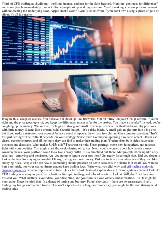 The Wild World of CFD Trading