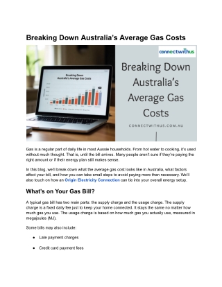 Breaking Down Australia’s Average Gas Costs