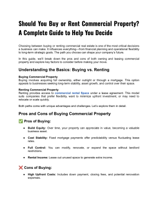 Should You Buy or Rent Commercial Property_ A Complete Guide to Help You Decide