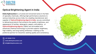 Optical Brightening Agent in India