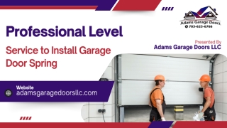 Professional-Level Service to Install Garage Door Spring | Same-Day Installation