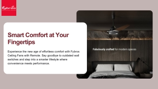 Smart Comfort with Fybros Ceiling Fan with Remote