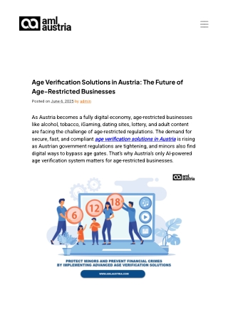 Age Verification Solutions in Austria: The Future of Age-Restricted Businesses