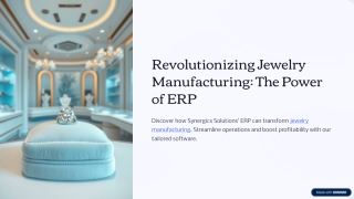 Revolutionise Your Workshop with Jewellery Manufacturing Software