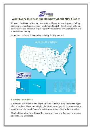 What Every Business Should Know About ZIP 4 Codes