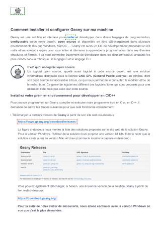 Activité de découverte - Comment installer et configurer