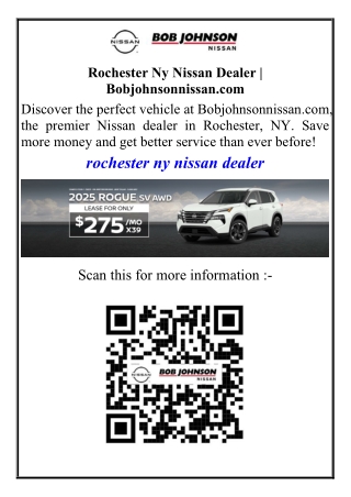 Rochester Ny Nissan Dealer Bobjohnsonnissan.com