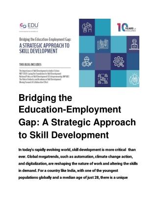 Bridging the Education-Employment Gap_ A Strategic Approach to Skill Development