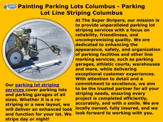 Painting Parking Lots Columbus - Parking Lot Line Striping Columbus