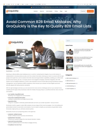 Avoid Common B2B Email Mistakes Why GroQuickly is the Key to Quality B2B Email Lists