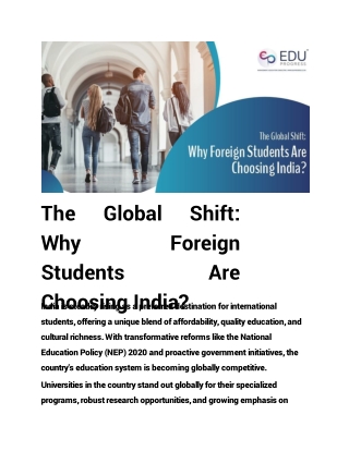 The Global Shift_ Why Foreign Students Are Choosing India