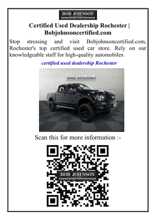 Certified Used Dealership Rochester  Bobjohnsoncertified.com