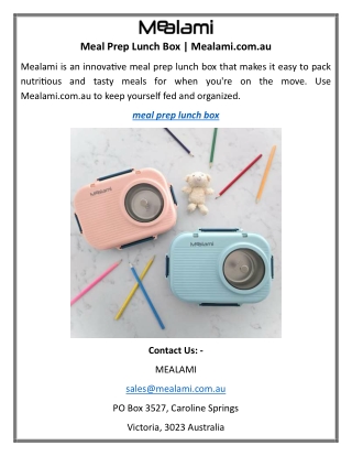 Meal Prep Lunch Box Mealami.com.au