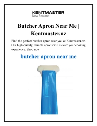 Butcher Apron Near Me