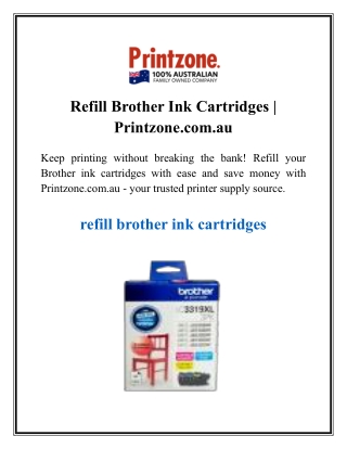 Refill Brother Ink Cartridges