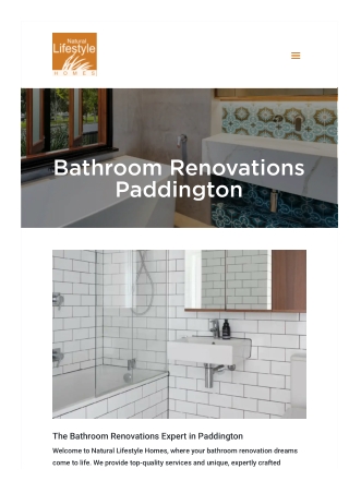 Bathroom Renovations Paddington