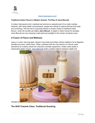 Traditional Indian Flavors in Modern Snacks_ The Rise of Jeera Biscuits