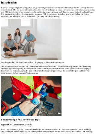 The Length Of Time Do CPR Certifications Last? Keeping Up With Requirements