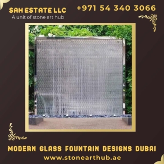 Modern Glass Fountain Designs Dubai - ☎  971 54 340 3066
