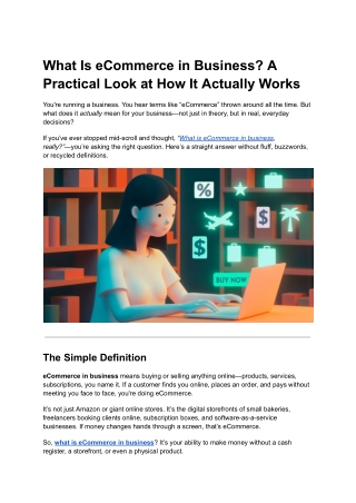 What Is eCommerce in Business - A Practical Look at How It Actually Works