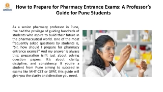 How to Prepare for Pharmacy Entrance Exams