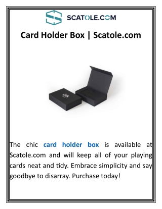 Card Holder Box Scatole