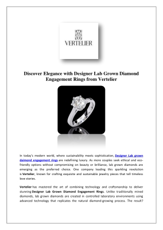 Lab Grown Diamond Pendant | VERTELIER