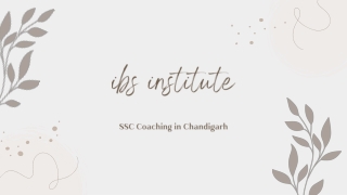 SSC Coaching in chandigarh from ibs institute