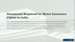 What Documents You Need for Car, Bike & Commercial Vehicle Insurance Claims
