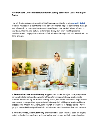 Hire My Cooks Offers Professional Home Cooking Services in Dubai with Expert Cooks (1)