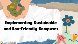 Implementing Sustainable and Eco-Friendly Campuses