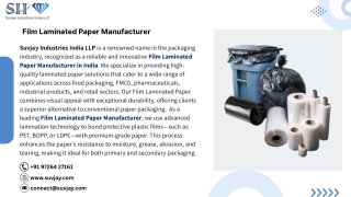 Film Laminated Paper Manufacturer