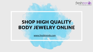 Shop High Quality Body Jewelry Online