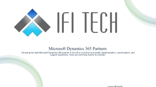 Empowering Business Growth with Microsoft Dynamics 365  Partner Solutions by IFI