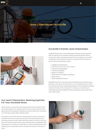 Level 2 Electrician Hurstville
