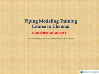 Get Certified with a Piping Modeling Course in Chennai