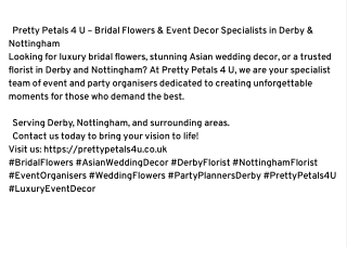 Event decor derby
