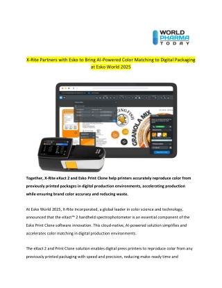 X-Rite Partners with Esko to Bring AI-Powered Color Matching to Digital Packaging at Esko World 2025