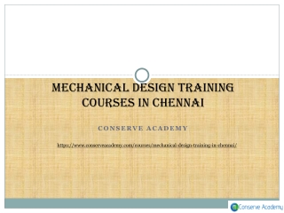 Explore Mechanical Engineering Design Like Never Before in Chennai