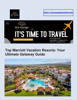 Top Marriott Vacation Resorts - Bon Voyage Vacation Services