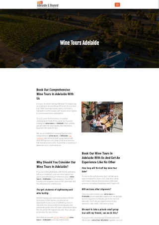 Wine Tours Adelaide