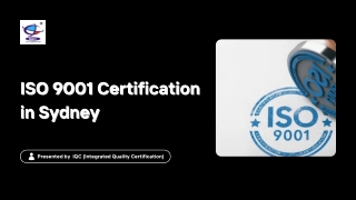 ISO 9001 Certification in Sydney