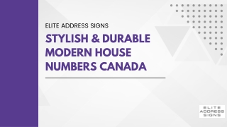 Stylish & Durable Modern House Numbers Canada