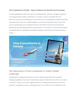 Visa Consultants In Patiala – Expert Guidance for Smooth Visa Processing
