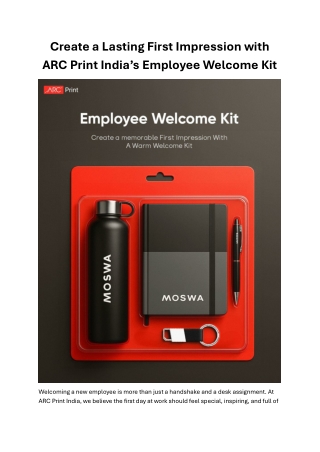 Custom Employee Welcome Kit – Branded Corporate Gifts