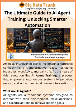 The Ultimate Guide to AI Agent Training Unlocking Smarter Automation