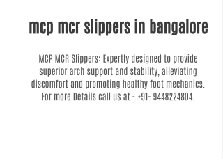 mcp mcr slippers in bangalore