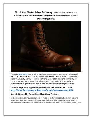 Exploring the Future of the Boot Industry: Market Trends & Regional Outlook