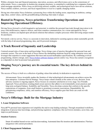 Elevating Standards in Financial Solutions,   Nexys Tools Combines    Cutting-Ed