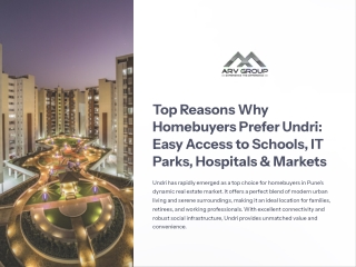Top Reasons Why Homebuyers Prefer Undri: Easy Access to Schools, IT Parks, Hospi